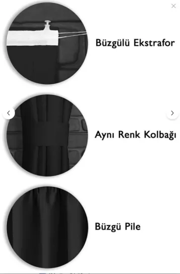 Blackout Işık Geçirmez Fon Perde ’’ ANTRASİT ’’ Pilesiz Ekstraforlu Karartma Güneşlik